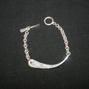 Silver Chain and Free Form Bracelet B-186